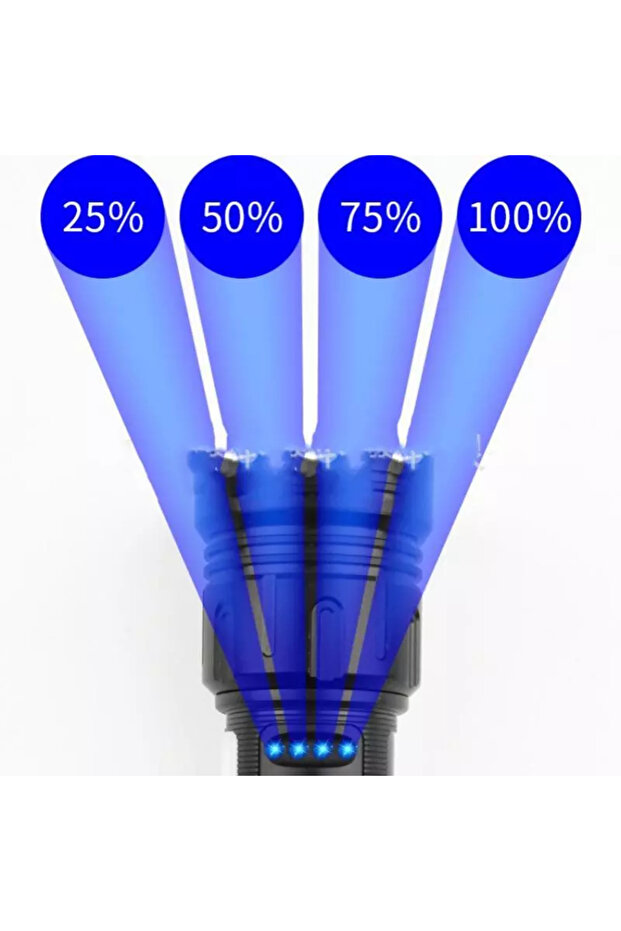 مصباح يدوي LED قابل لإعادة الشحن فائق السطوع بقوة 25 وات - 5