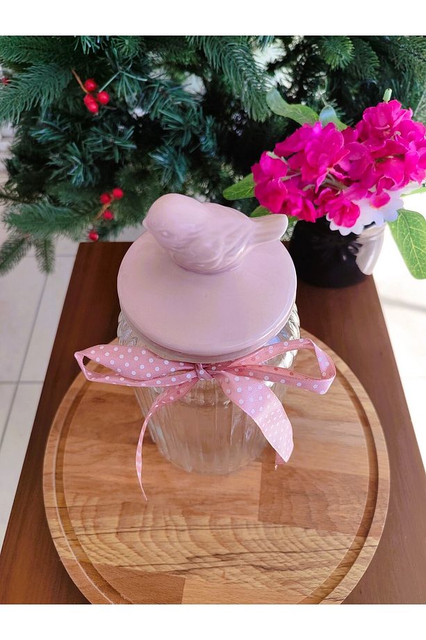 Bird Jar Classic 1300 ml Pudra - Kuş Kapaklı Kavanoz 1300 ml Pudra - 8
