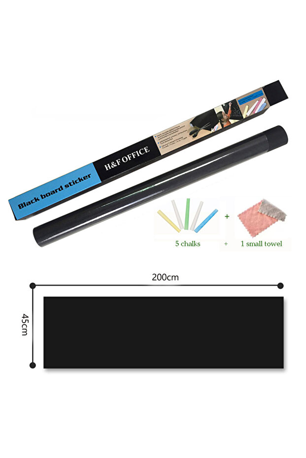 Black 45x200cm PVC Draw Mural Decor ChalkBoard Blackboard Stickers Chalk Board Erasable Wall Sticker
