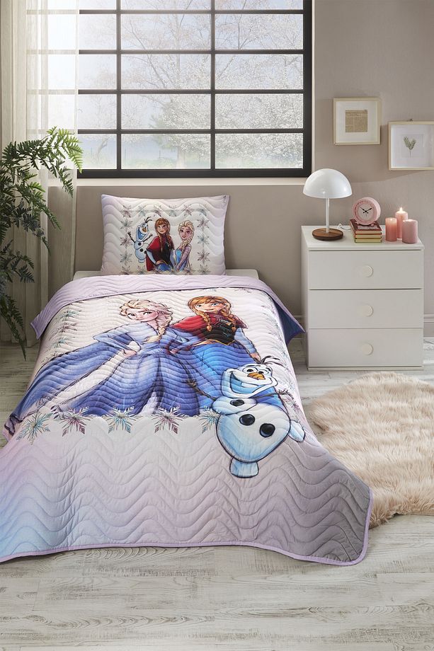 Frozen Frosted Tek Kişilik Disney Lisanslı Çocuk Yatak Örtüsü 160x230 Cm - 1