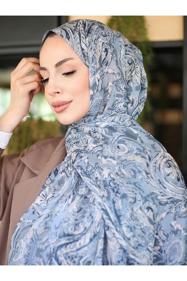 Flora Desen Hint Pamuk Şal - 4