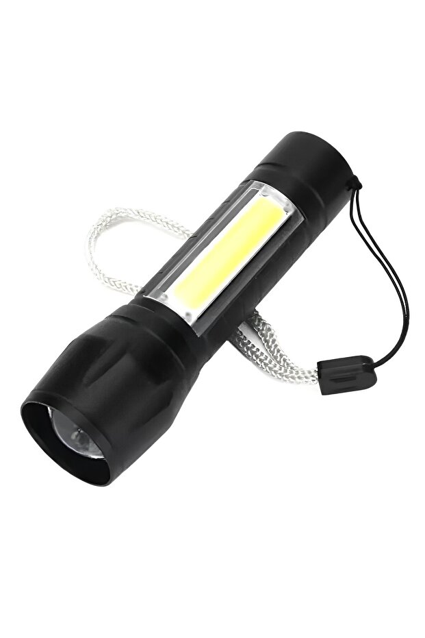 Rechargeable Flashlight Green Plastic Box - 1