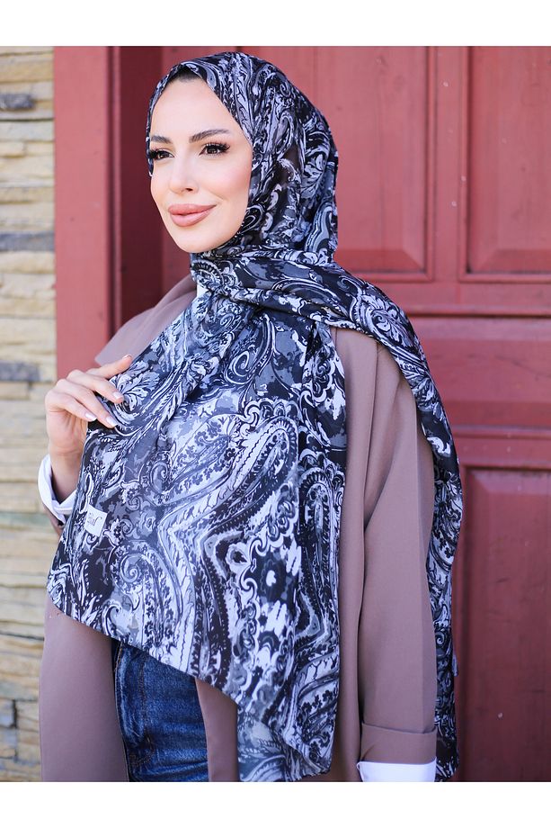 Flora Desen Hint Pamuk Şal - 4