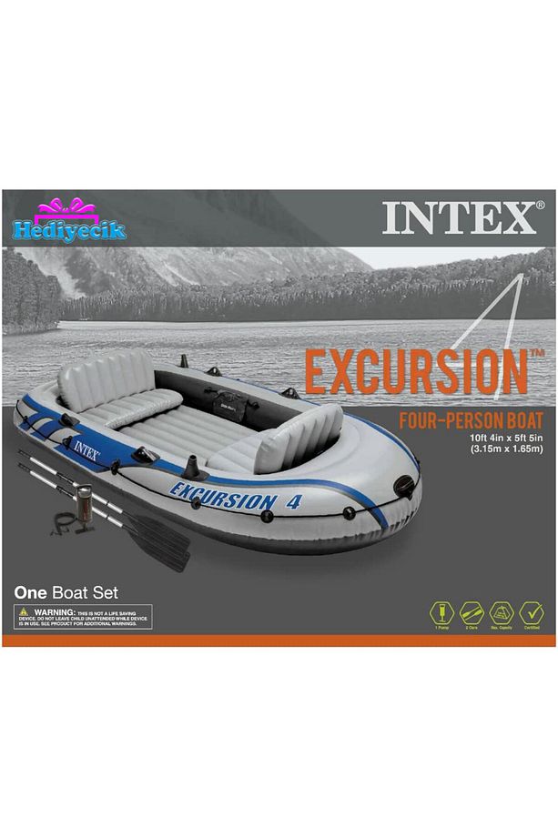 İntex Excursion 4 Kişilik Şişme Bot Seti 315x165x43 cm - 8