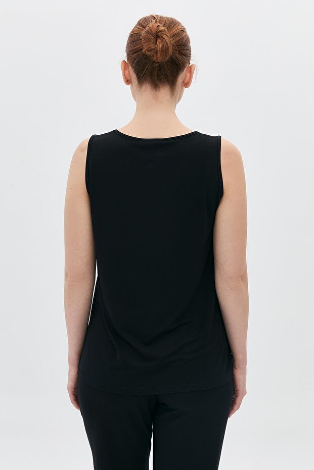 Payet Üzeri Baskılı Çizgili Atlet - 5