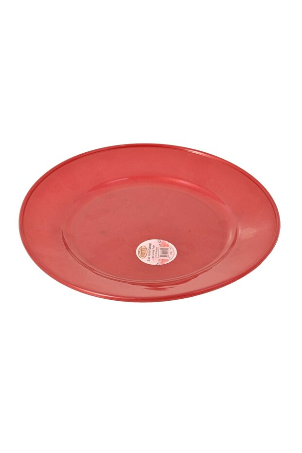 طبق مسطح مستدير بلاستيك متعدد الالوان - 1