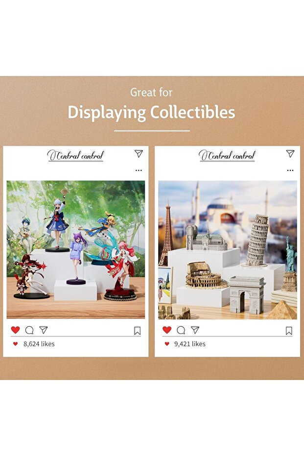 Buffet Risers, Acrylic Cube Display Nesting Risers with Hollow Bottoms 6PCS 6''x7''x8'' - 5