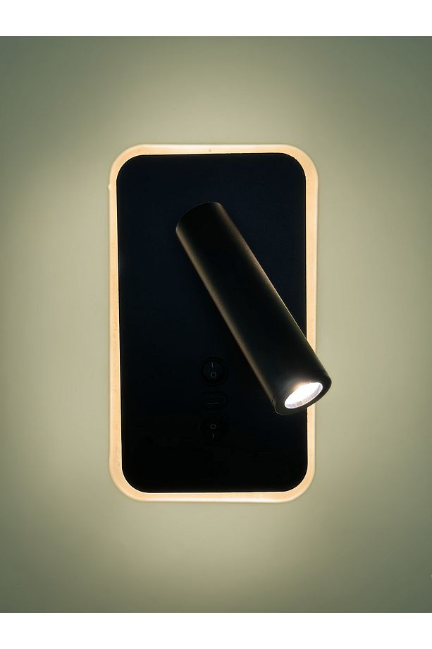 Type-C Girişli LED Duvar Okuma Lambası – Başucu & Çalışma Apliği (Çelik Gövde) - 7
