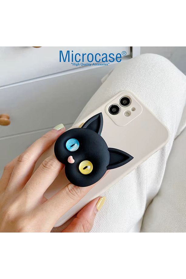 3D Kedi Tasarımlı 3M Yapıştırmalı Cep Telefonu Tutacağı Popsocket - AL5243 - 4