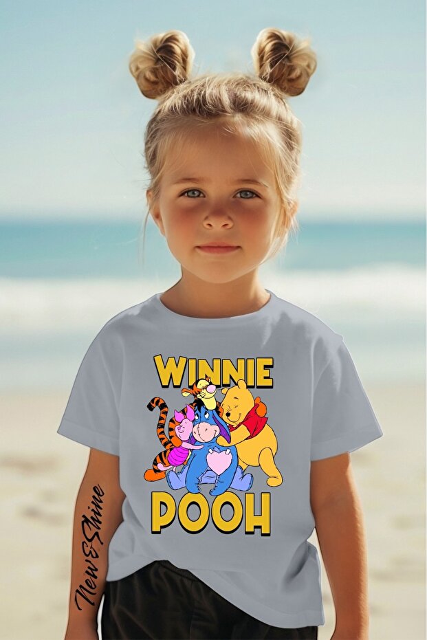 Winnie the Pooh Printed Oversized Children's T-Shirt