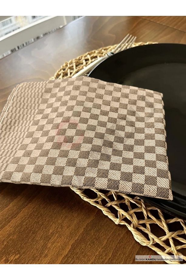 | 2 Adet | Damalı Peçete 40x60cm Mutfak Havlusu, Beslenme Örtüsü - 6