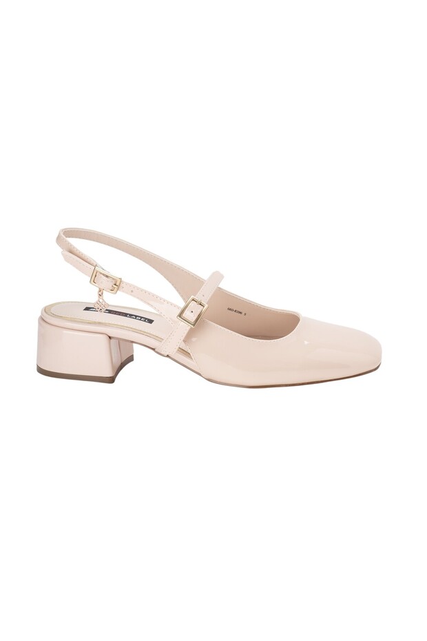 صنادل بكعب عريض وشريط للكاحل - 1