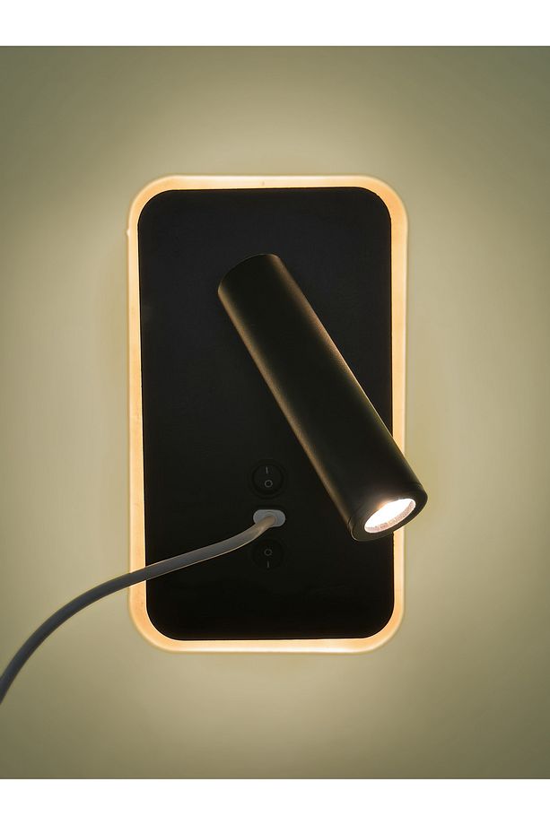 Type-C Girişli LED Duvar Okuma Lambası – Başucu & Çalışma Apliği (Çelik Gövde) - 2