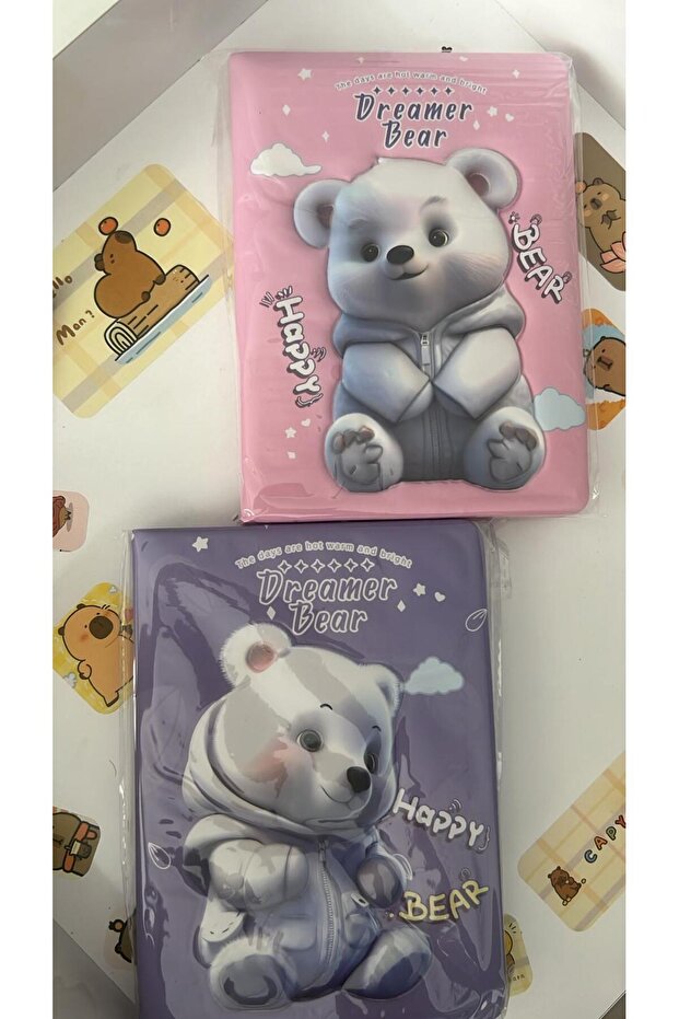 2' Li Dreamer Bear Designed Cute Notepad - Pink - 1