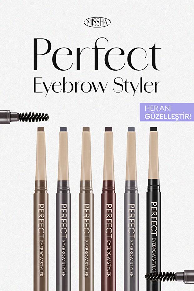 Uzun Süre Kalıcı, Asansörlü Kaş Kalemi Perfect Eyebrow Styler (DARK BROWN) - 5