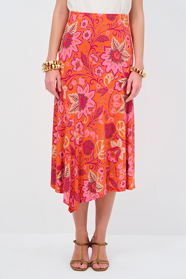 Desenli Örme Etek - 4