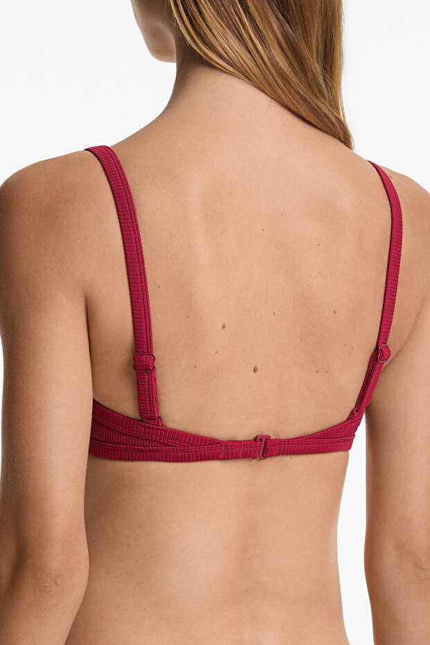 Rib üçgen bikini üstü - 4