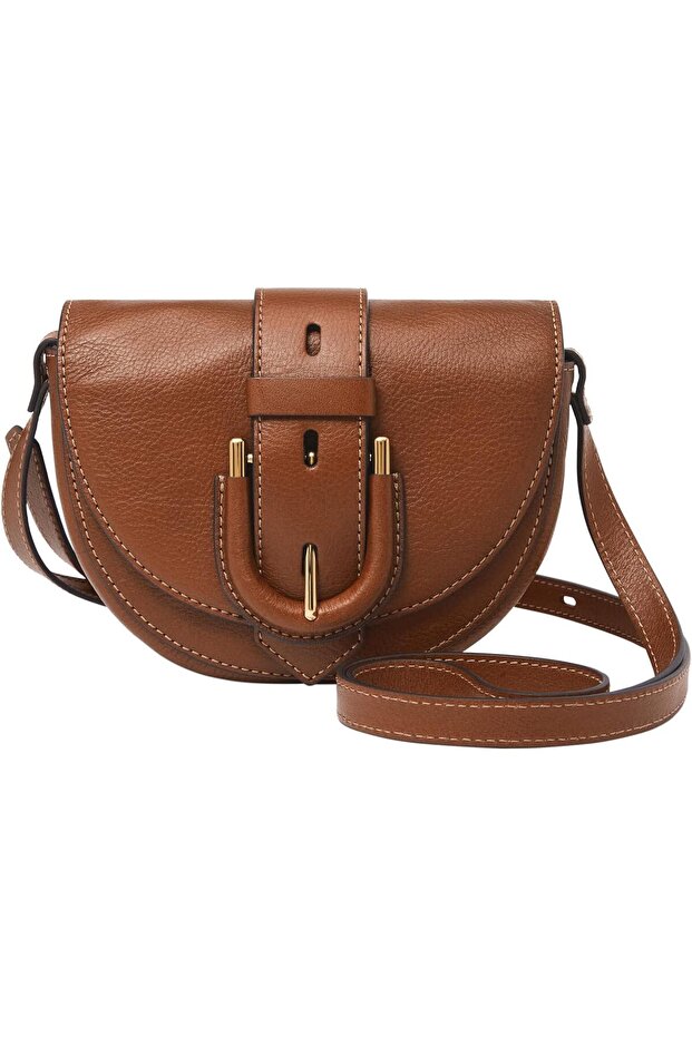Women's Harwell Eco-Leather Small Flap Crossbody Purse Handbag, Brown, One size