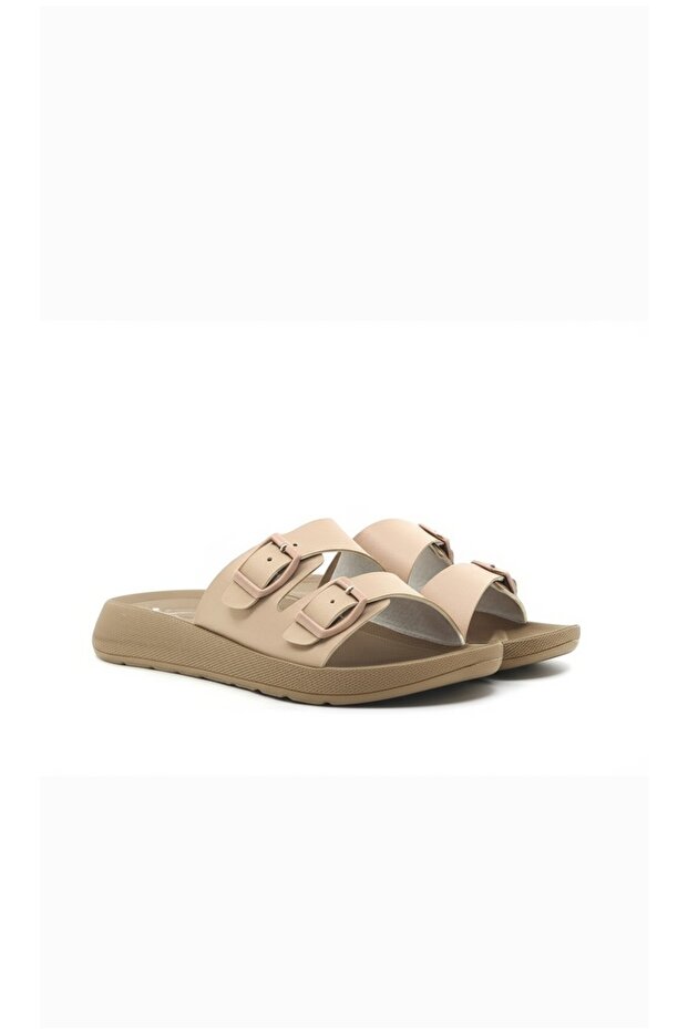 Summer Double Buckle Slippers - Buckle Adjustable