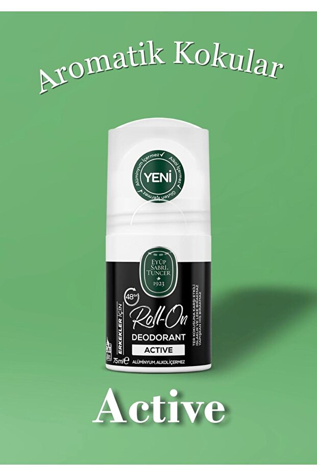 EYÜP SABRİ TUNCER ERKEK ROLL ON DEODORANT ACTİVE VE SPORT 75 ml ALÜMİNYUM İÇERMEZ - 2