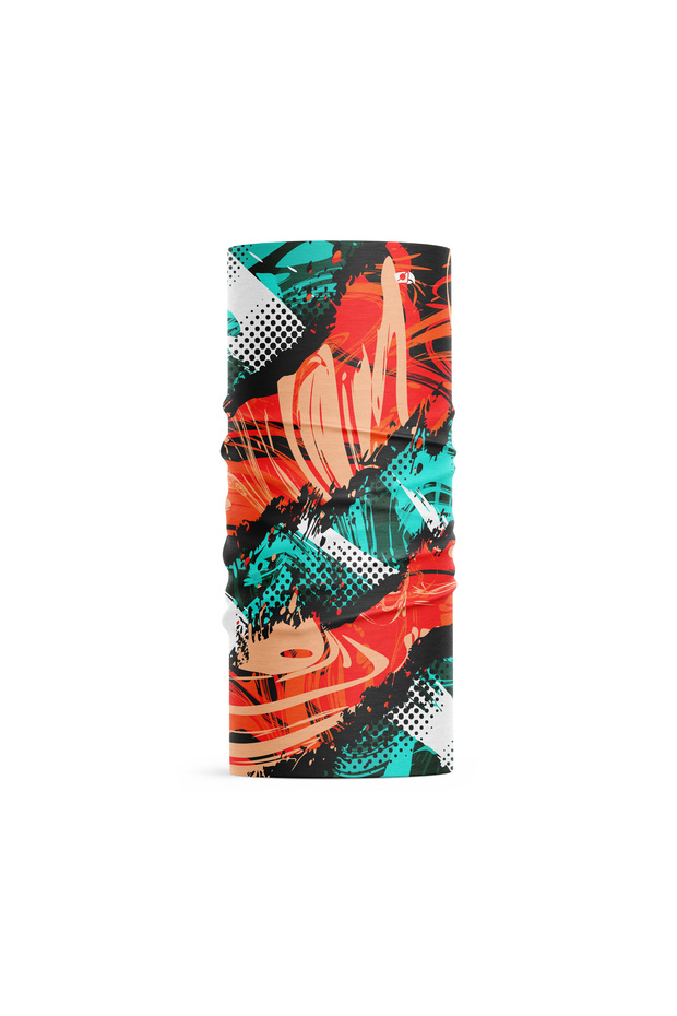 Artistic Geometric Flame Pattern Bandana Outdoor Neck Collar Motorcycle Women Men Buff Bandana