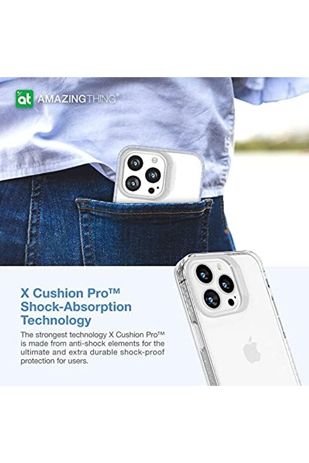 جراب خلفي AT TITAN Pro + إطار عدسة شفاف غير لامع لهاتف iPhone 13 Pro الجديد - 7