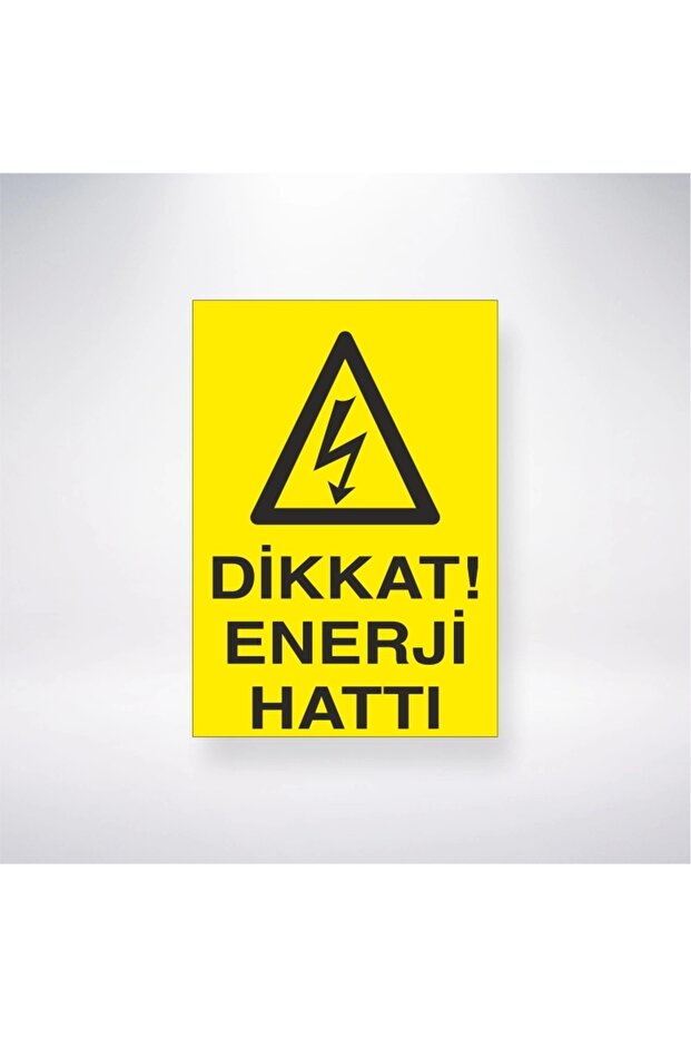 Caution Power Line Sticker 20X28 cm