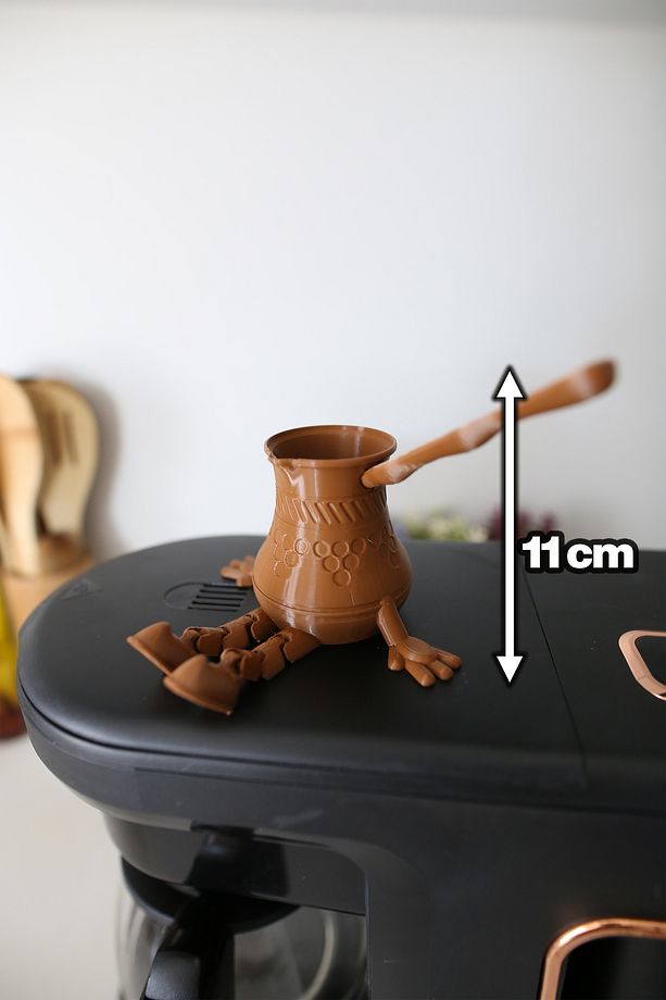 5'li Ayaklı Kahve Seti - Kahve Tanesi - Çaydanlık - Cezve - Kahve Bardağı - Bardak - Dekoratif Obje - 2