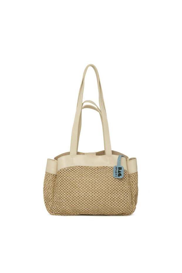 Mink Women's Puppy Straw Mesh Mini Bag M000008624