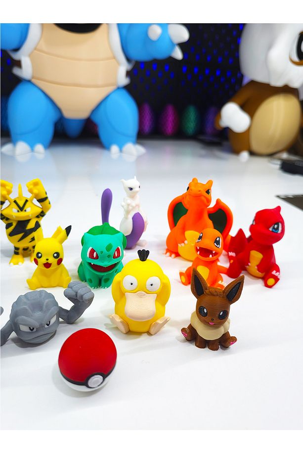 15 Adet Mega Pokemon Figür Seti Mewtwo, Blastoise, Charizard, Pikachu, Bulbasaur 5-8 Cm - 3