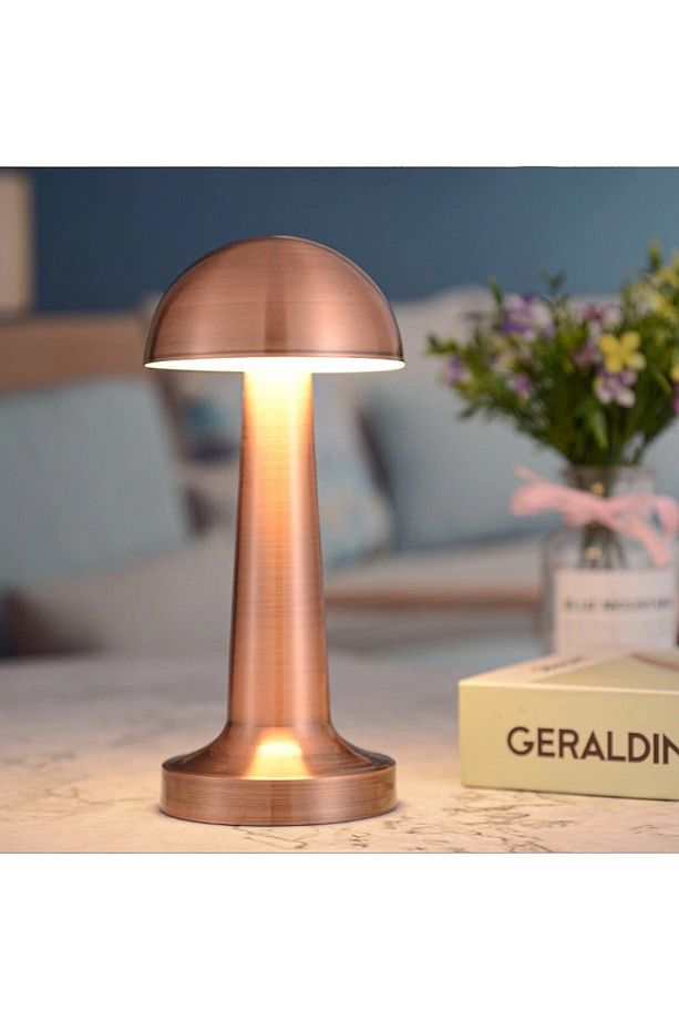 Ct-8430 Retro Bakır Dokunmatik Şarjlı Led Masa Lambası - 1