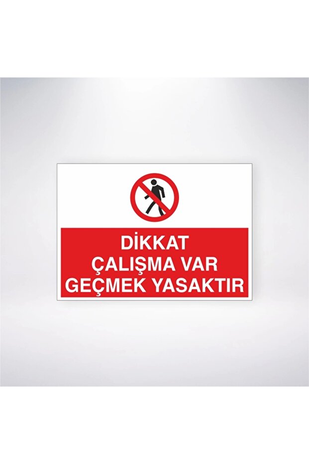Attention Work in Progress Crossing Prohibited Sticker 20X28 cm