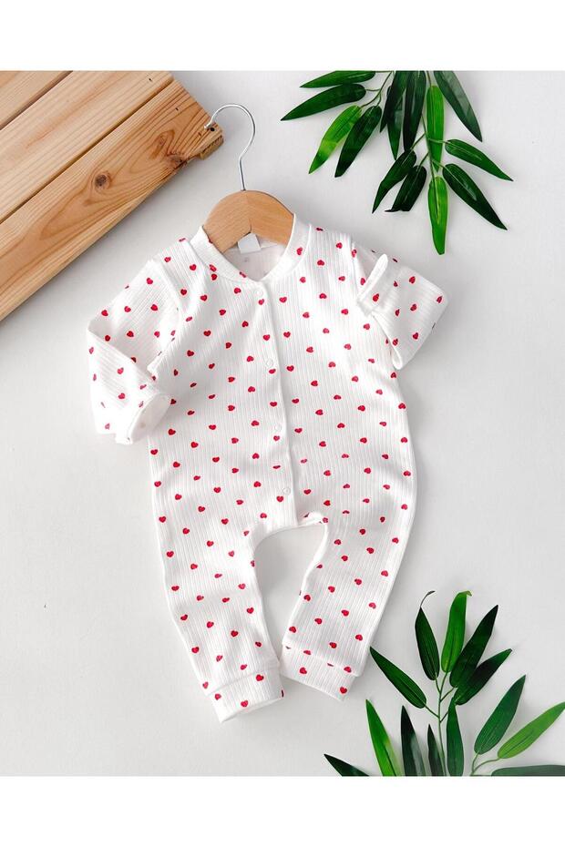 Baby Heart Snap Fastener Newborn Jumpsuit