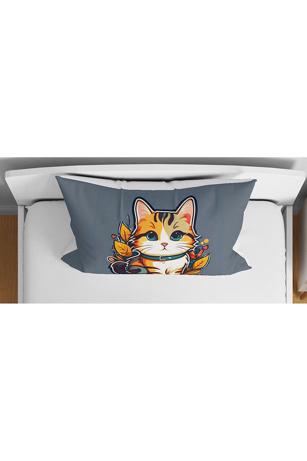 Sevimli Kedi 3d Dijital Baskılı Tek Kişilik Kız Çocuk Genç Çarşafsız Nevresim Takımı - 3