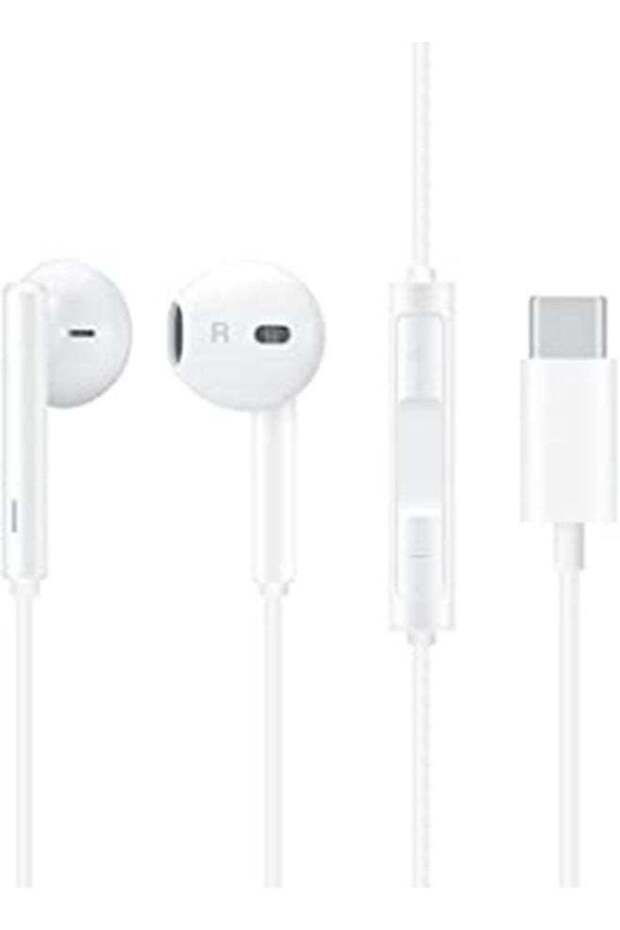 سماعات أذن داخلية مزودة بمنفذ USB-C، وسماعات أذن بأسلاك مع جهاز تحكم عن بعد مدمج
