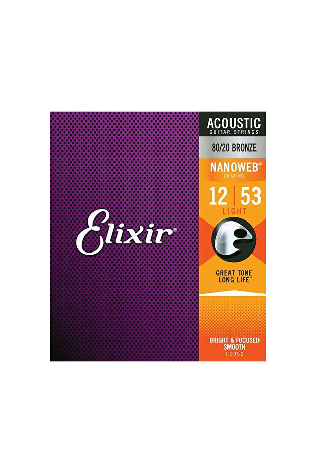 Elixir Nanoweb Light Acoustic Guitar Strings - 1