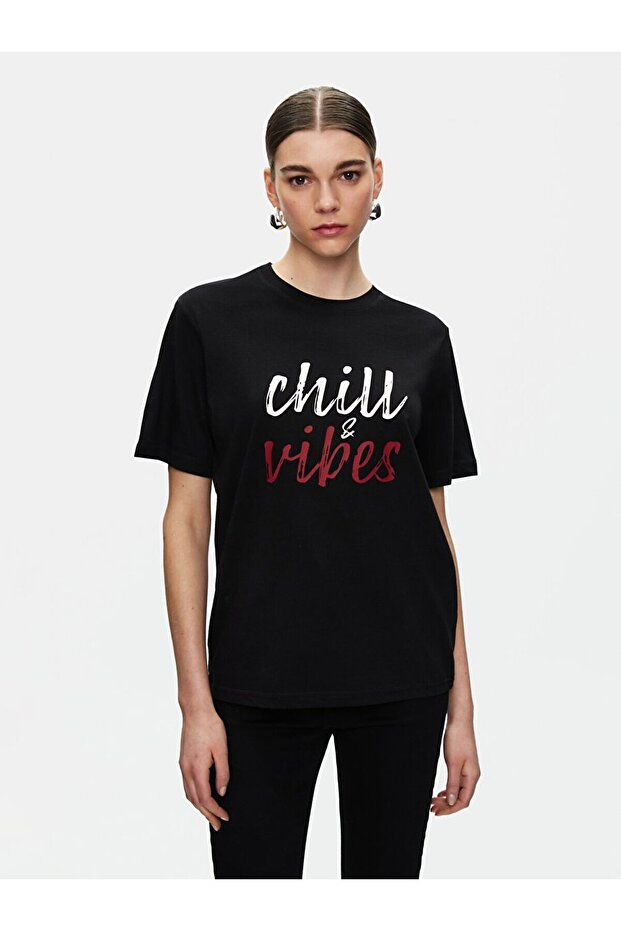 Regular Siyah T-shırt - 5