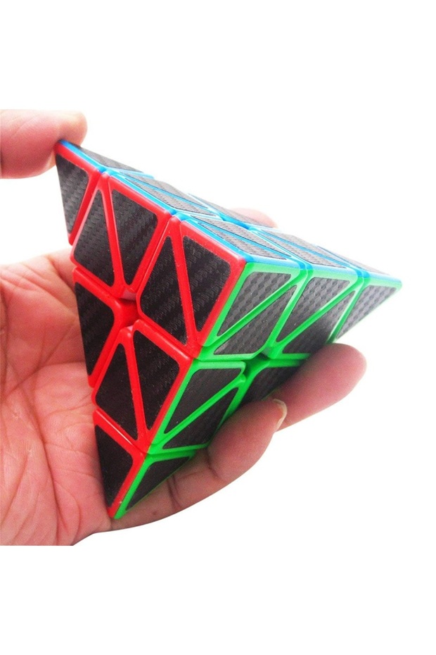 1 Pcs Pyramid Cube Carbon Fiber Cube 1Pcs Vip Pyramid Intelligence Cube Pyramid Speed Cube Triangle Cube - 6