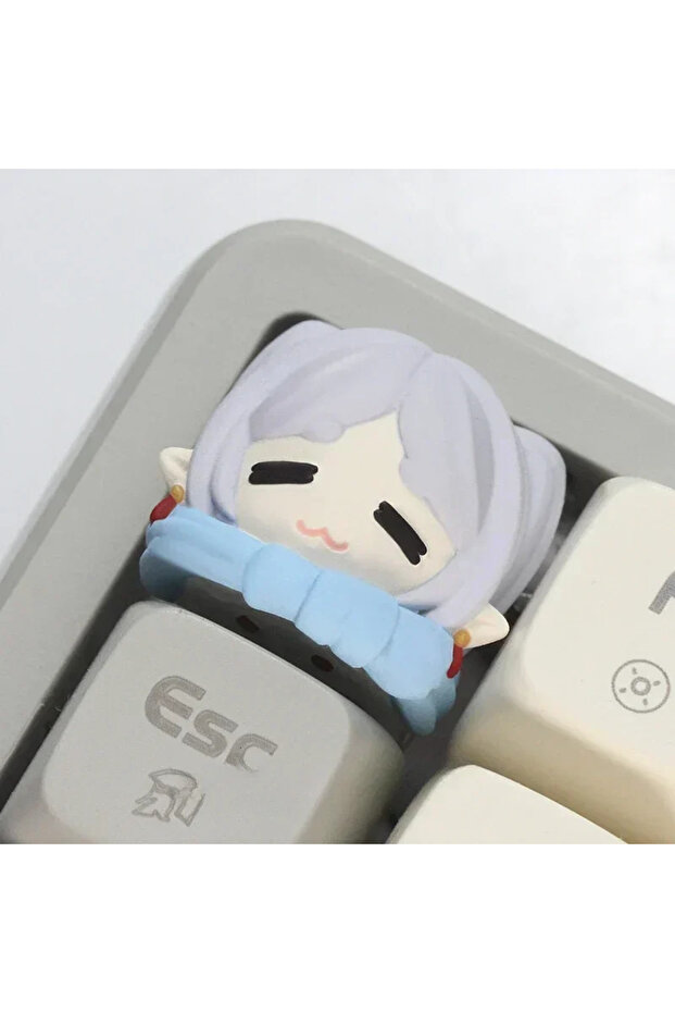 Frieren Anime Keycaps Cute Resin Keycap Cherry Profile Custom Artisan Keycaps for Mechanical Keyboar