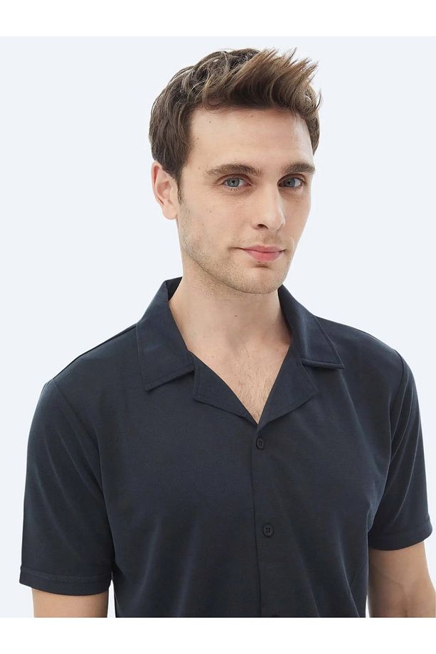 Lacivert Regular Fit Casual Gömlek - 7