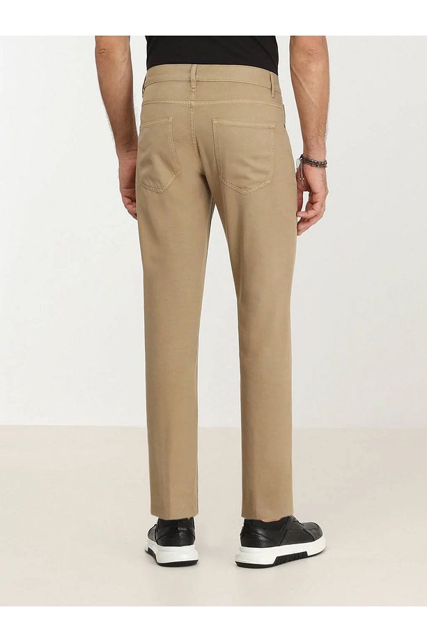 Deve Tüyü Dokuma Slim Fit Casual Pamuk Karışımlı Pantolon - 4