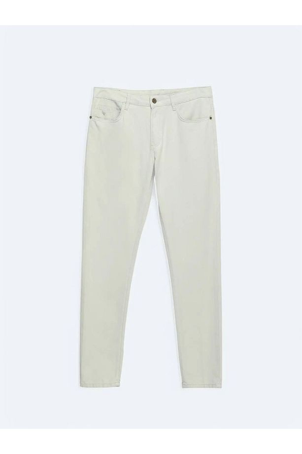 Taş Düz Dokuma Regular Fit Casual Pamuk Karışımlı Pantolon - 5