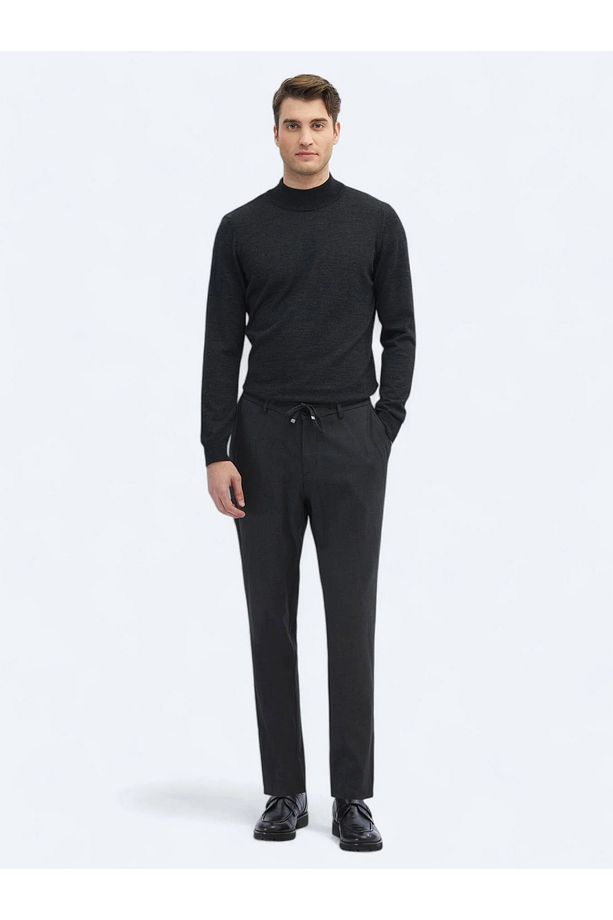 Antrasit Örme Jogging Fit Casual Pantolon - 1