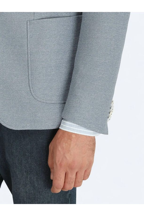 Mavi Mikro Modern Fit Pamuk Karışımlı Örme Ceket - 5