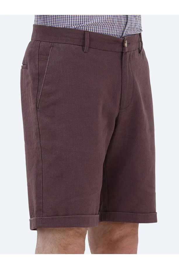 Mürdüm Dokuma Slim Fit Casual Bermuda - 4