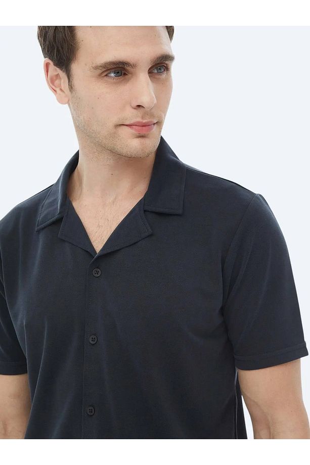 Lacivert Regular Fit Casual Gömlek - 6