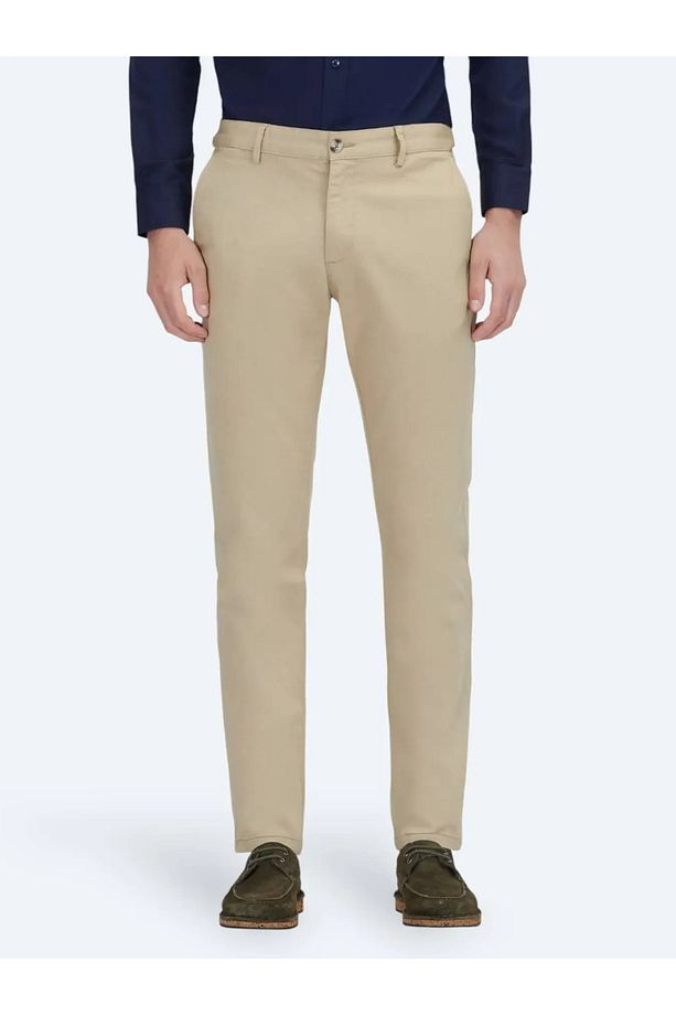 Safran Düz Dokuma Regular Fit Casual Pamuk Karışımlı Pantolon - 2