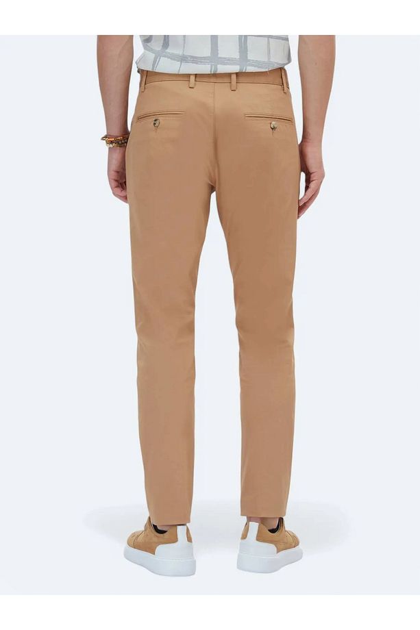 Deve Tüyü Dokuma Regular Fit Casual Pamuk Karışımlı Pantolon - 4