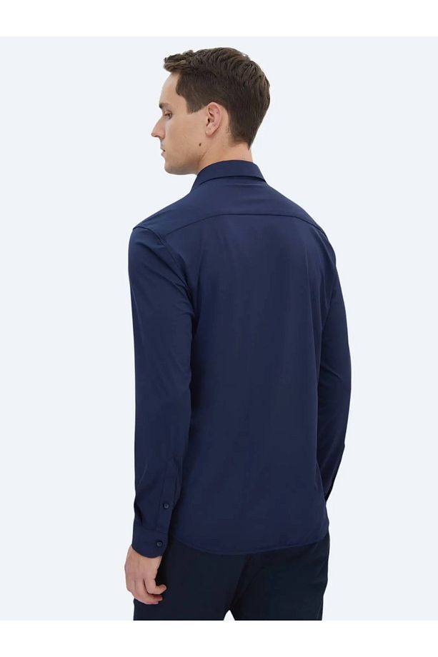 Lacivert Regular Fit Casual Gömlek - 6