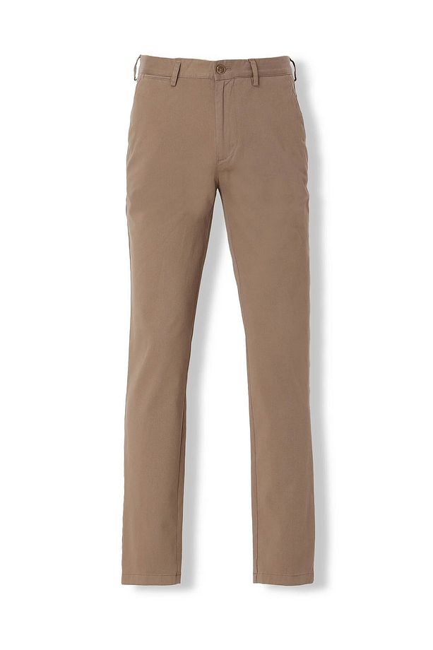 Açık Kahve Düz Dokuma Regular Fit Casual Pamuk Karışımlı Pantolon - 6